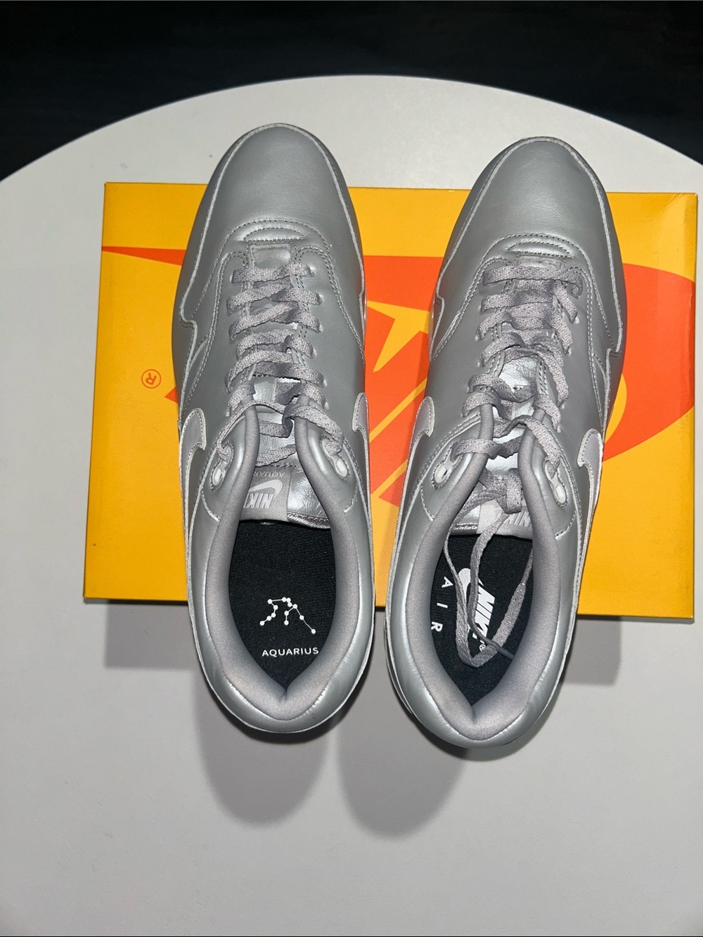 Nike Air Max 1 “Custom Aquarius Silver Surfer” Men’s Size 14 - Picture 6 of 8